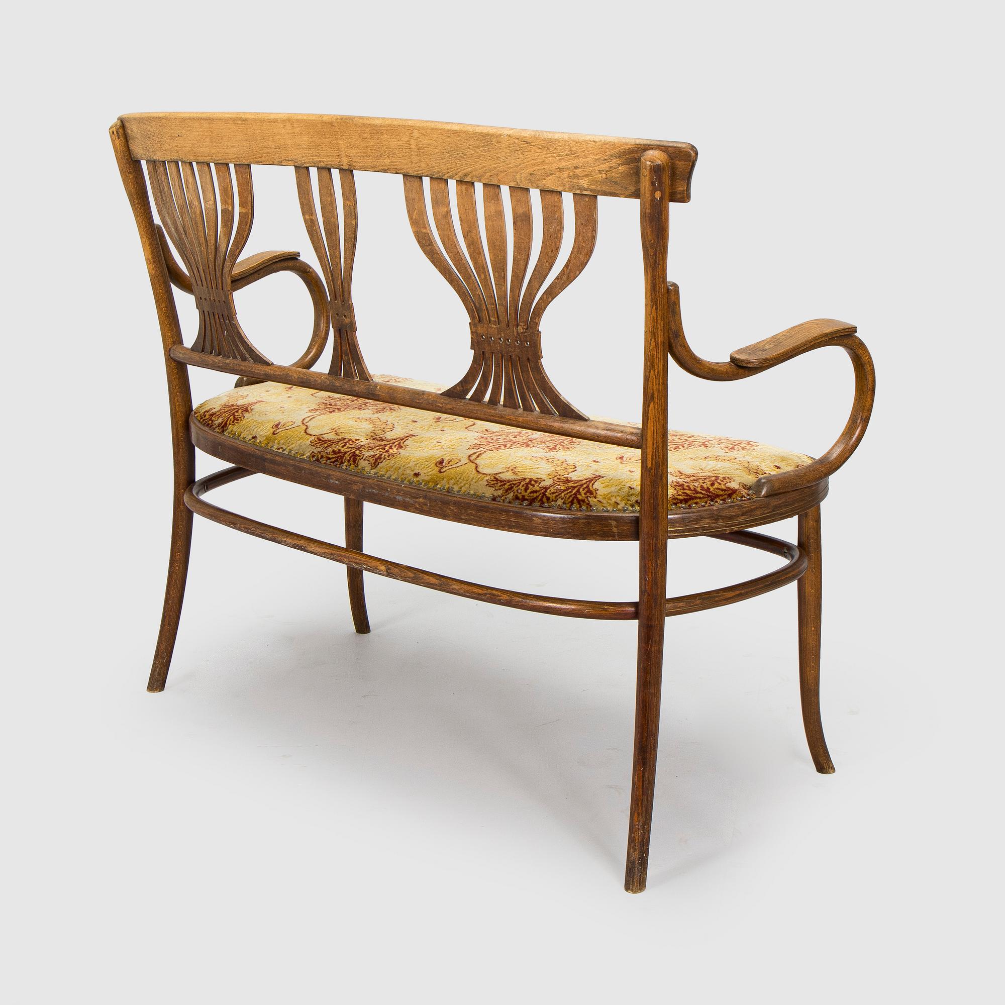 Early 20th century suite of furniture, 7 pieces, Fischer, Austria.