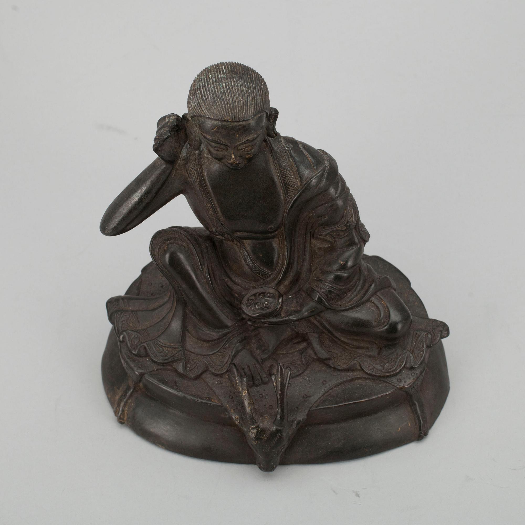 SKULPTUR, "Milarepa", Tibet, brons, 1900-talets slut.