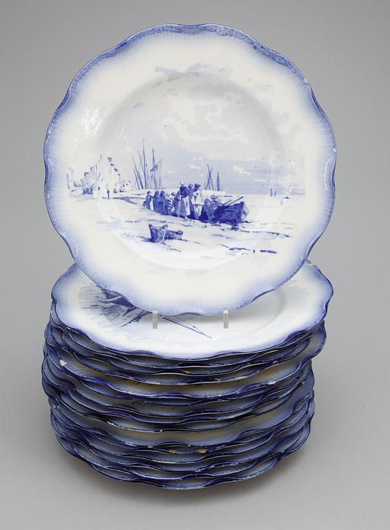 MATSERVIS, 57 delar, "Terre de fer Vermont feres", Paris, omkring 1900.