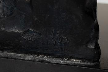 Gudmar Olovson, sculpture. Signed. Numbered. Foundry mark. Bronze, total height 57 cm, length 43 cm.