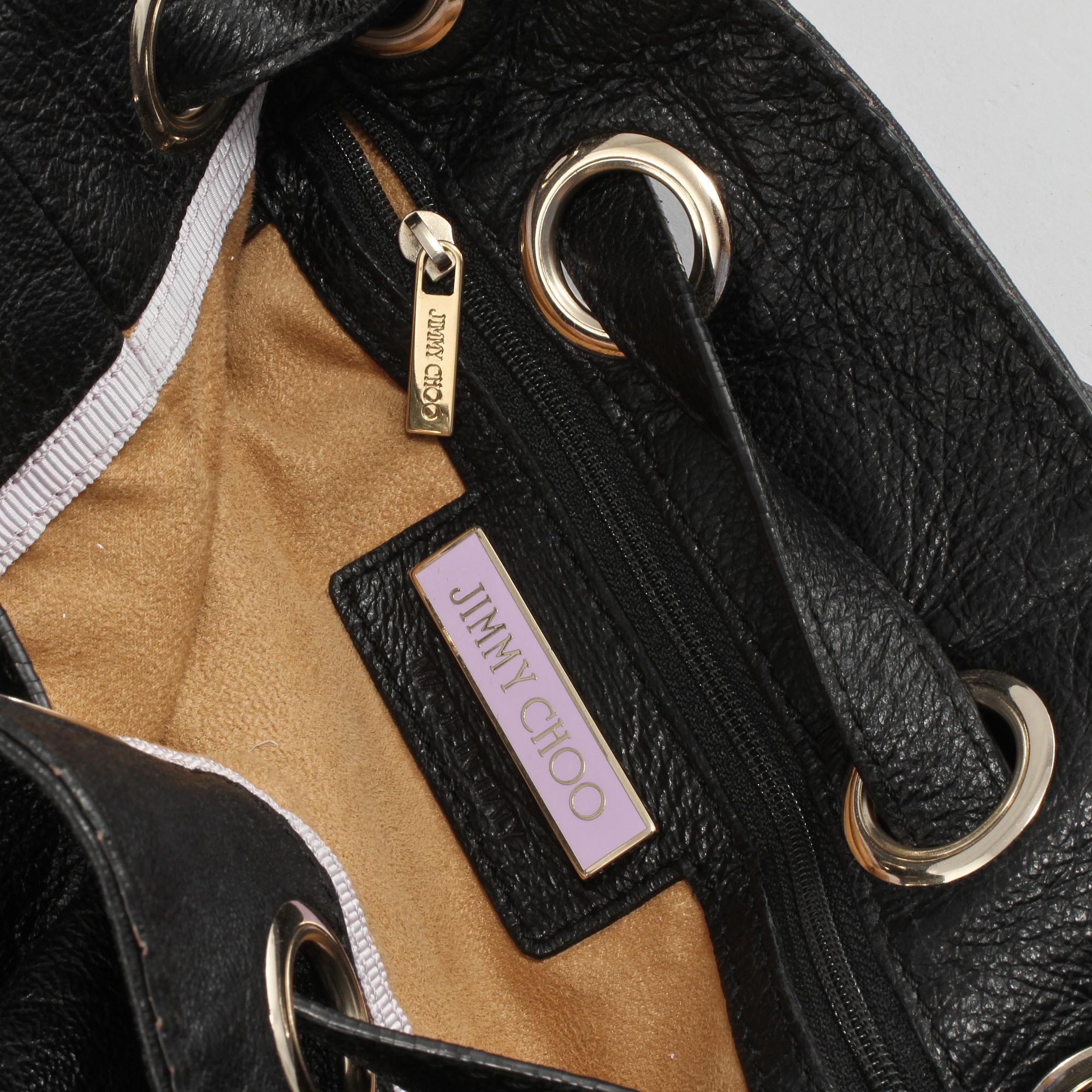 HANDVÄSKA, "Black Ringo", Jimmy Choo, 2010-tal.