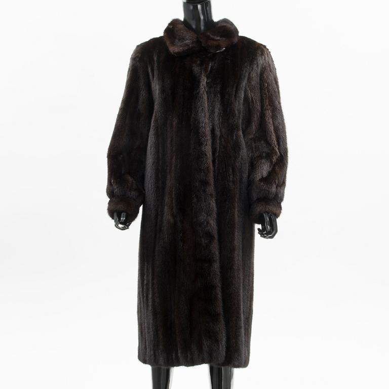 A SAGA MINK FUR COAT.