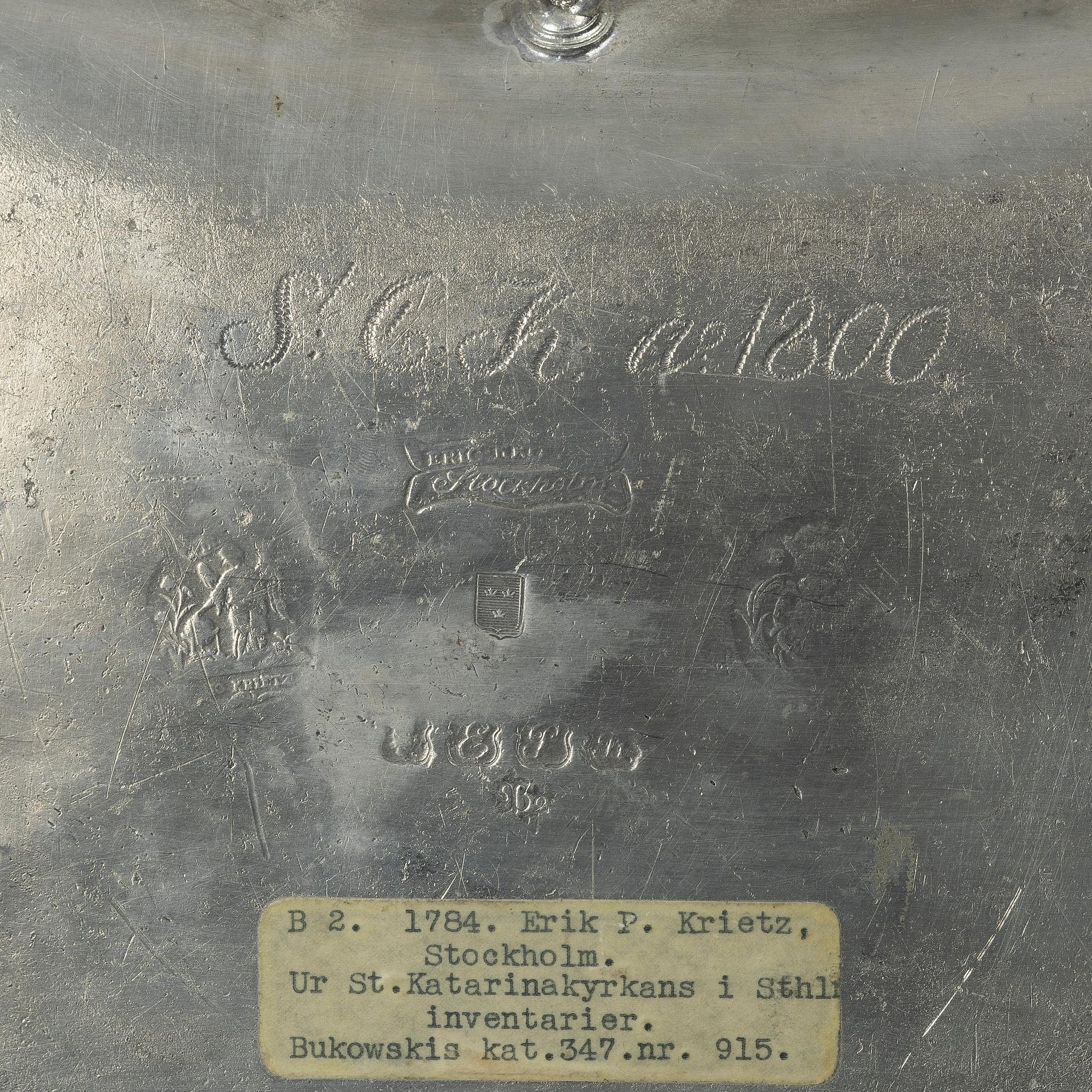 Fat av Eric Pettersson Krietz, Stockholm, 1774.
