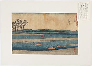 Ando Utagawa Hiroshige, a colour wood block print, Japan, 1849.