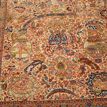 A RUG, semi-antique Tabriz, ca 207 x 142 cm.