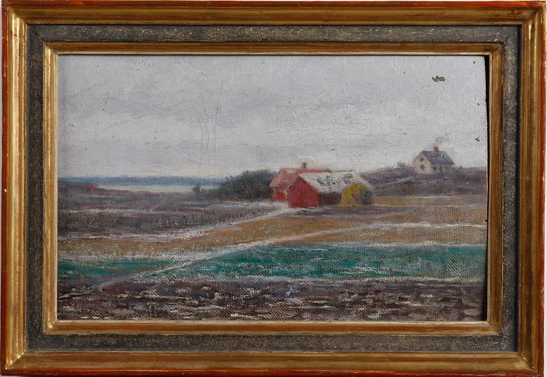 ERDTMAN, ELIAS, 3 st, olja på duk resp pannå, sign. Två daterade 1884 resp 1882/83 á tergo.