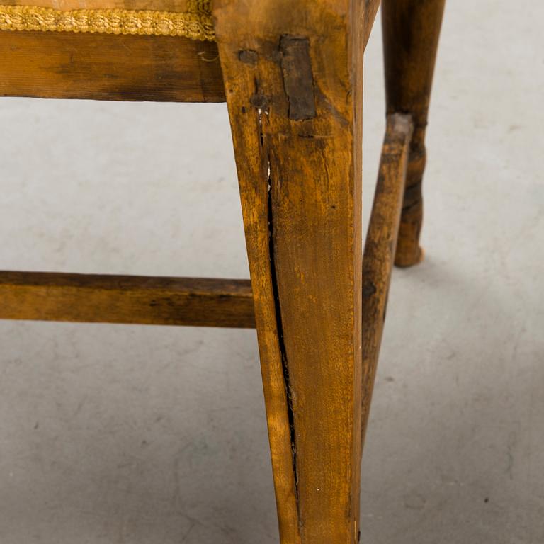 A pair of chairs, so called Swedish Bellman chairs, early 19th Century.