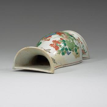 VÄGGVAS, porslin, Qingdynastin, 1800-tal.