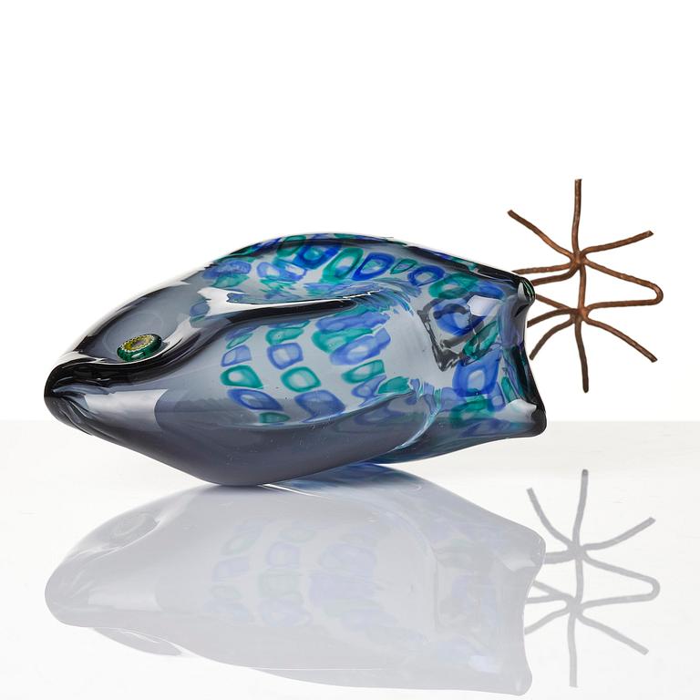 Alessandro Pianon, skulptur, "Pulcino", fågel, glas, Vetreria Vistosi, Italien, 1960-tal.