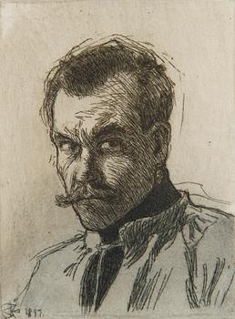 Akseli Gallen-Kallela, Självporträtt.