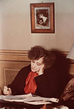 GISÈLE FREUND, färgfotografi signerat och stämplat, porträtt av Colette.