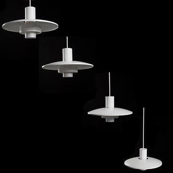 TAKLAMPOR, 4 st, modell 1427-1, Erkki Huttunen, Valaisinpaja, Artek. Höjd 130 cm.