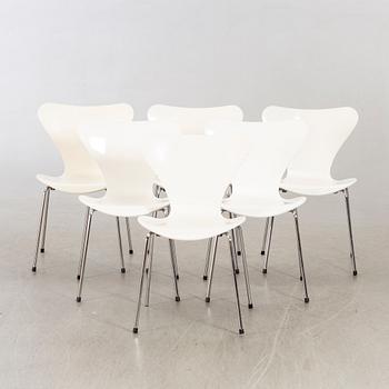 ARNE JACOBSEN, 6 st "Sjuan"  Fritz Hansen, Danmark.