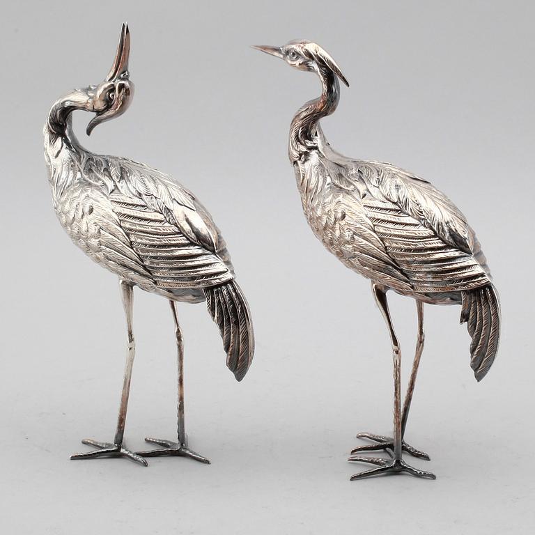 FIGURER, 2 st, silver, Spanien, 1900-talets mitt. Vikt ca 280 gram.
