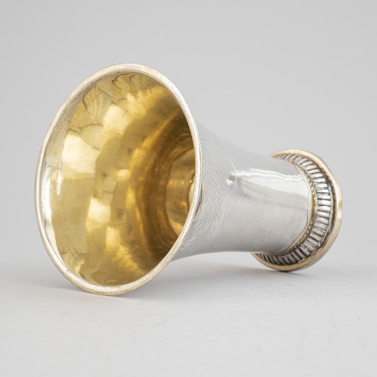 A silver beaker by Nils Tornberg, Linköping 1810.