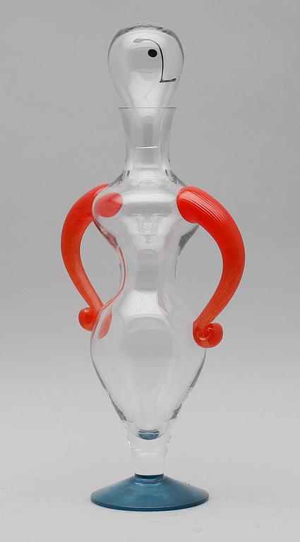 KARAFF, glas, Kjell Engman, Kosta Boda, signerad.