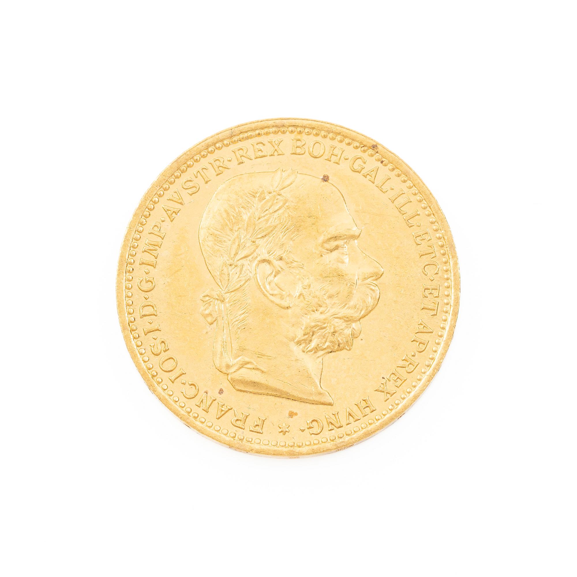 Gold coin, Austria-Hungary, 20 Corona, 1895.