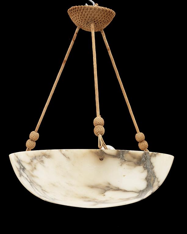 TAKLAMPA, alabaster, 1920-tal. H ca 70.