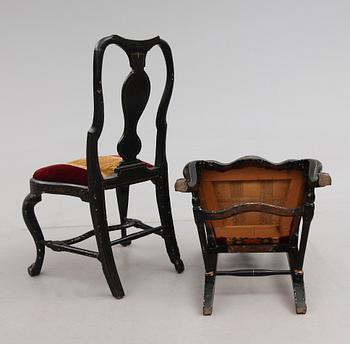 STOLAR, 4 st, senbarock, 1700-tal.