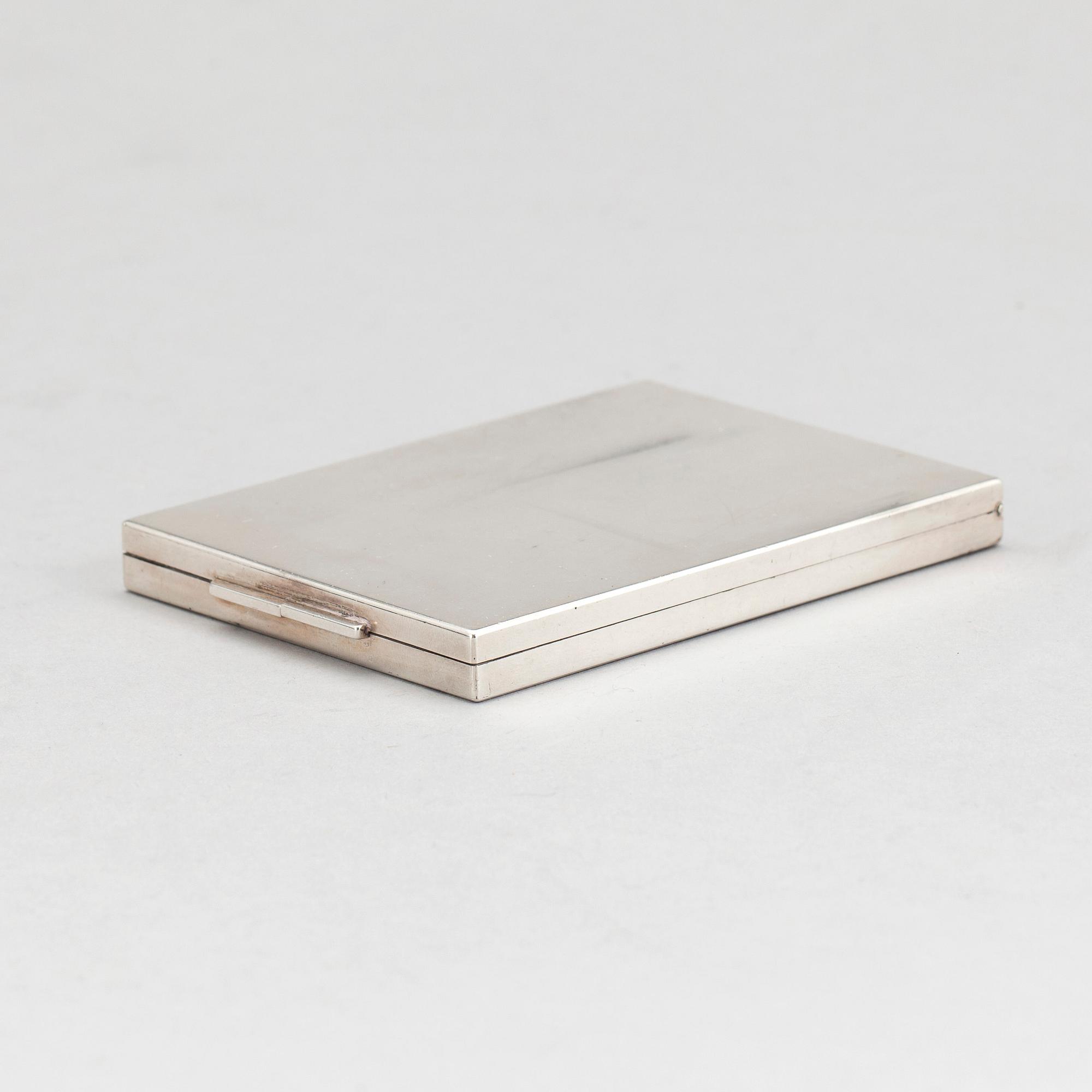 WIWEN NILSSON, Lund 1958, sterlingsilver. Cigarettetui. Vikt ca 109 gram.