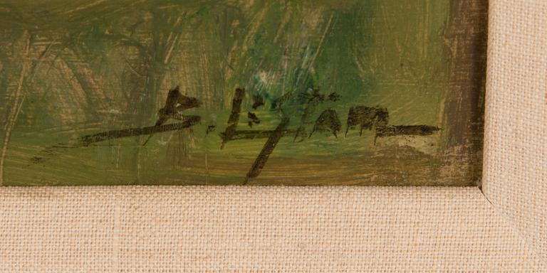 Berndt Lagerstam, oil on board, signed.