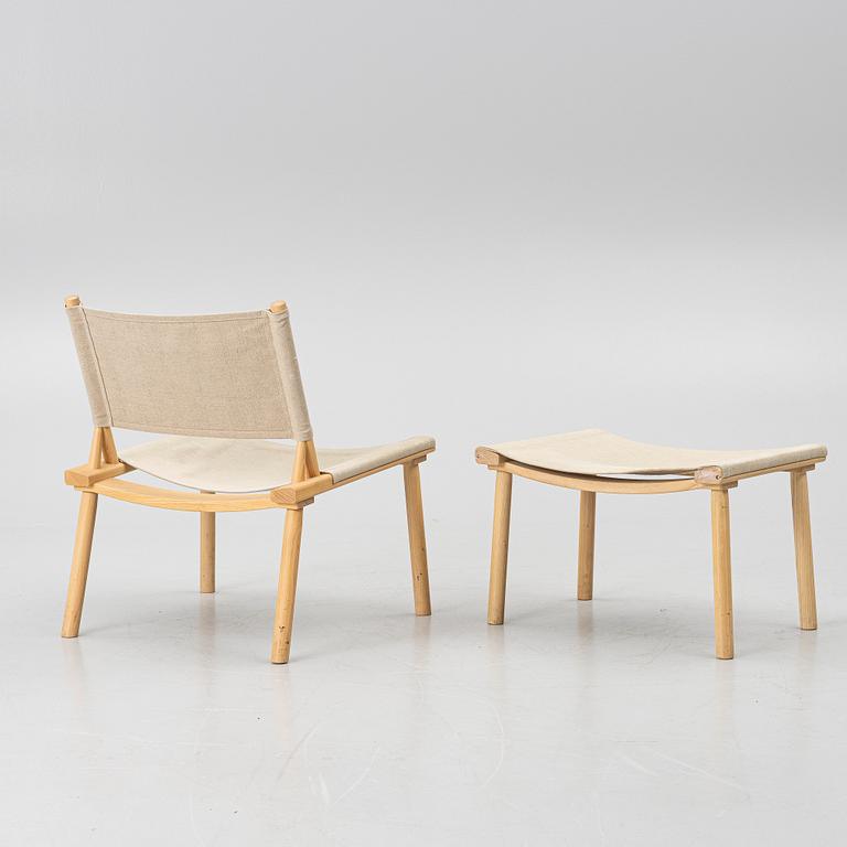 Jasper Morrison & Wataru Kumano, fåtölj med fotpall, "December Chair" Nikari, Finland.