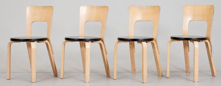 BORD samt STOLAR, 5 delar, Alvar Aalto.
