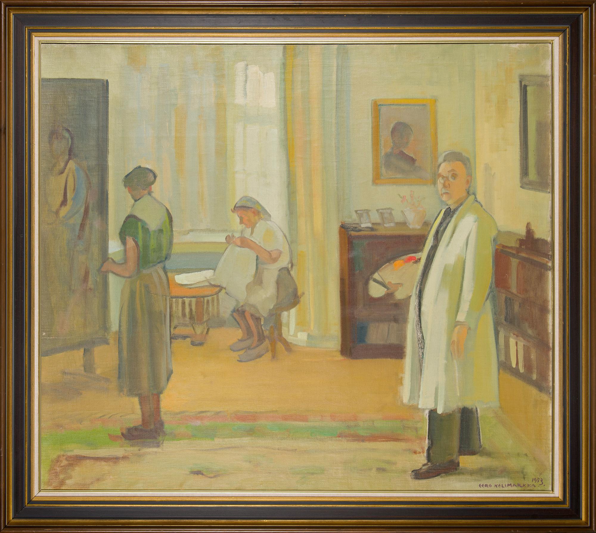 Eero Nelimarkka, Self-portrait in the studio.