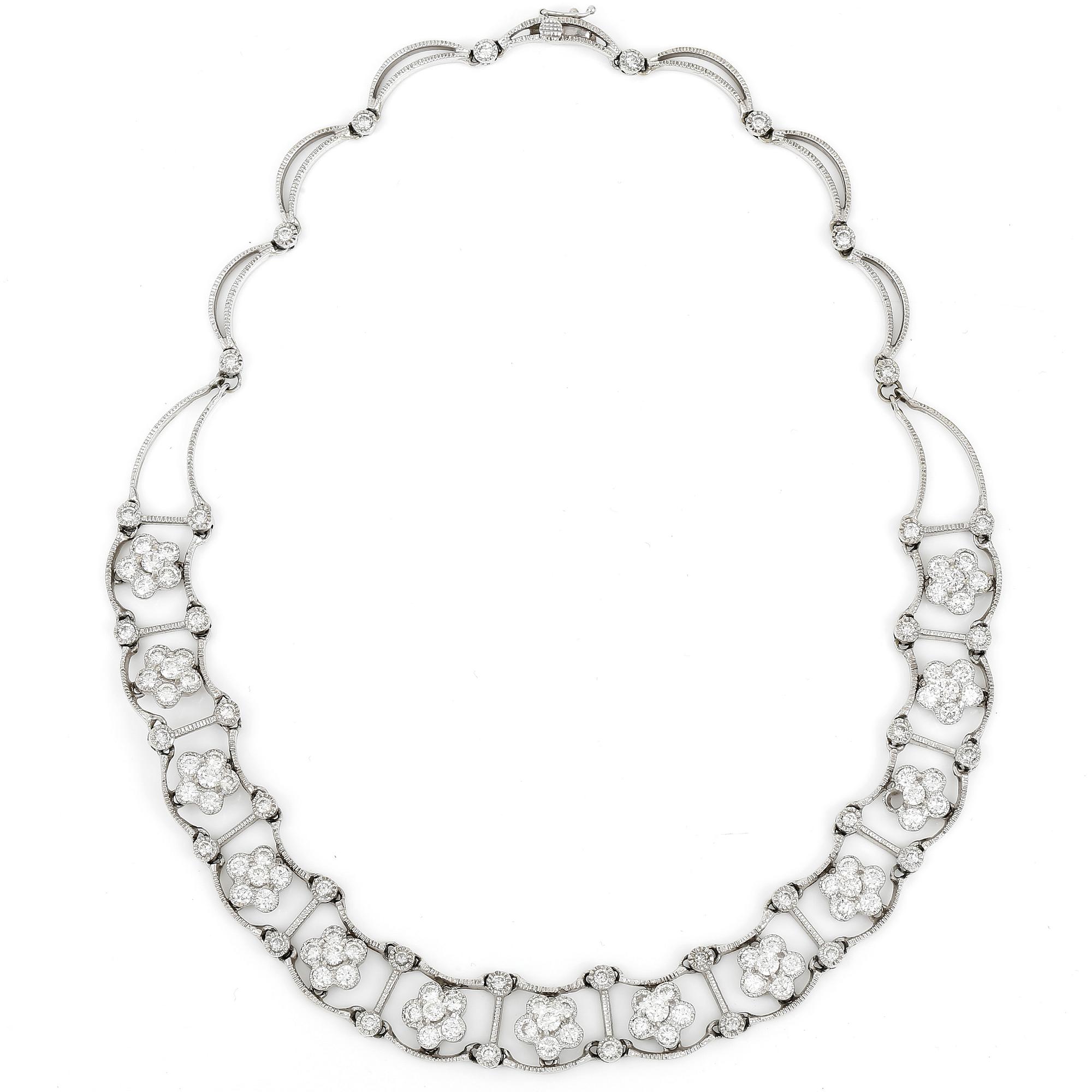 HALSBAND, med briljantslipade diamanter, totalt ca 6,58 ct.