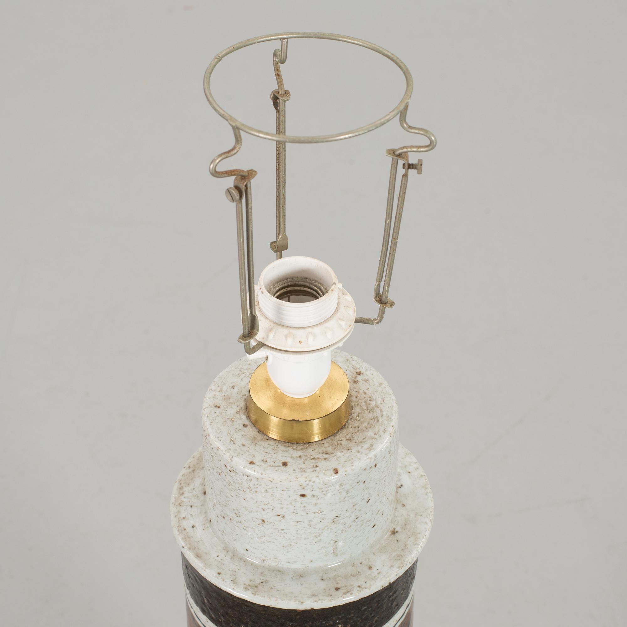 A STONEWARE FLOOR LAMP BY INGER PERSSON FOR RÖRSTRAND.