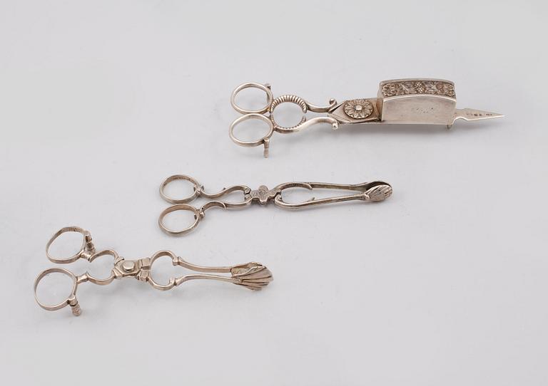 PARTI SILVER, 6 delar, 1800-tal, vikt 210 gram.