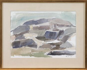 KJELL ROSÉN, akvarell, sign.