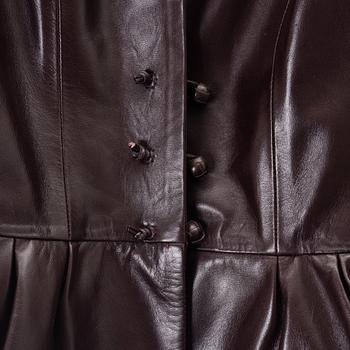 Yves Saint Laurent, a leather jacket, size 36.
