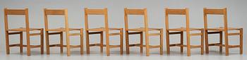 John Kandell, six oak chairs for S:t Nicolai chapel, Helsingborg, Sweden 1956, probably executed by cabinetmaker David Sjölinder.