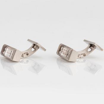 Wiwen Nilsson, a pair of sterling silver and rock crystal cuff-links, Lund, Sweden 1966.