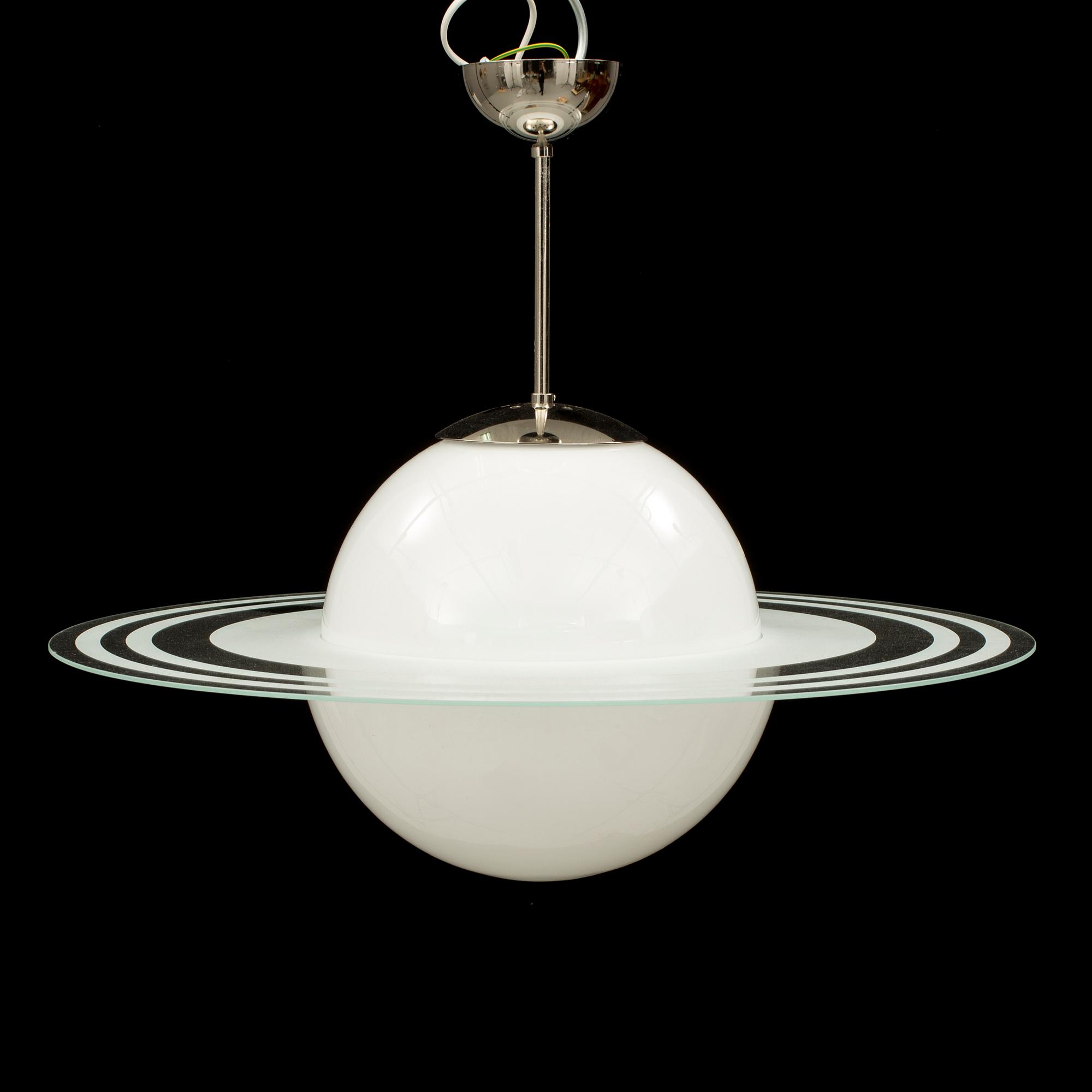 TAKLAMPA, Saturnusmodell, 1900-talets mitt. Höjd 50 cm.