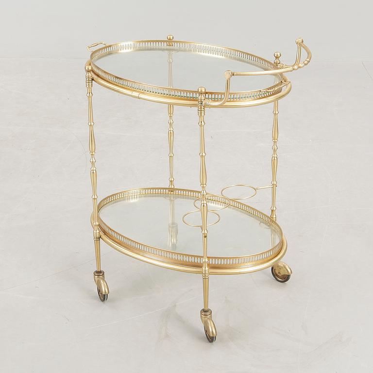 SERVERINGSVAGN, mässing, 1900-talets andra hälft.