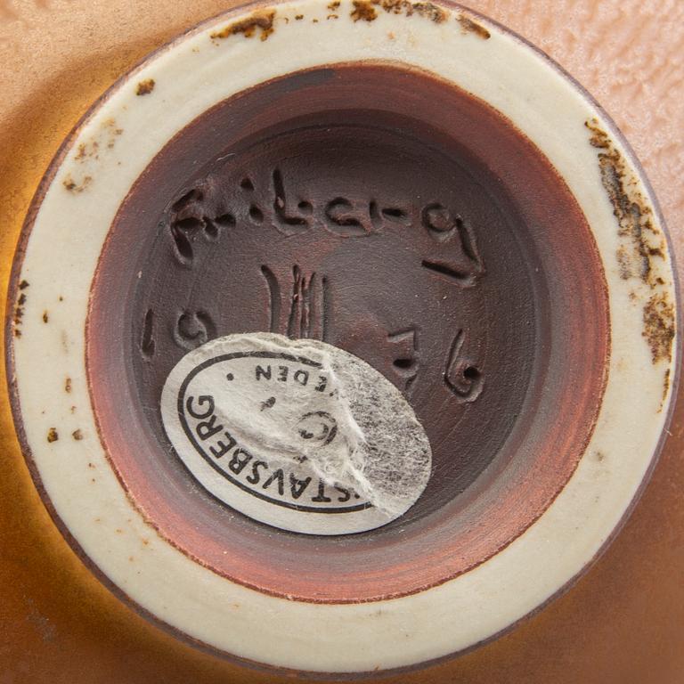 Berndt Friberg,  a stoneware vase, Gustavsberg studio, signed and dated 1976.