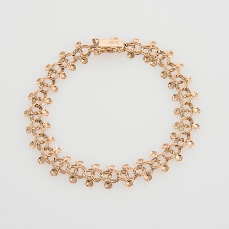 ARMBAND, 14K guld. Finska kontrollstämplar 1966. Vikt ca 11,2 g.