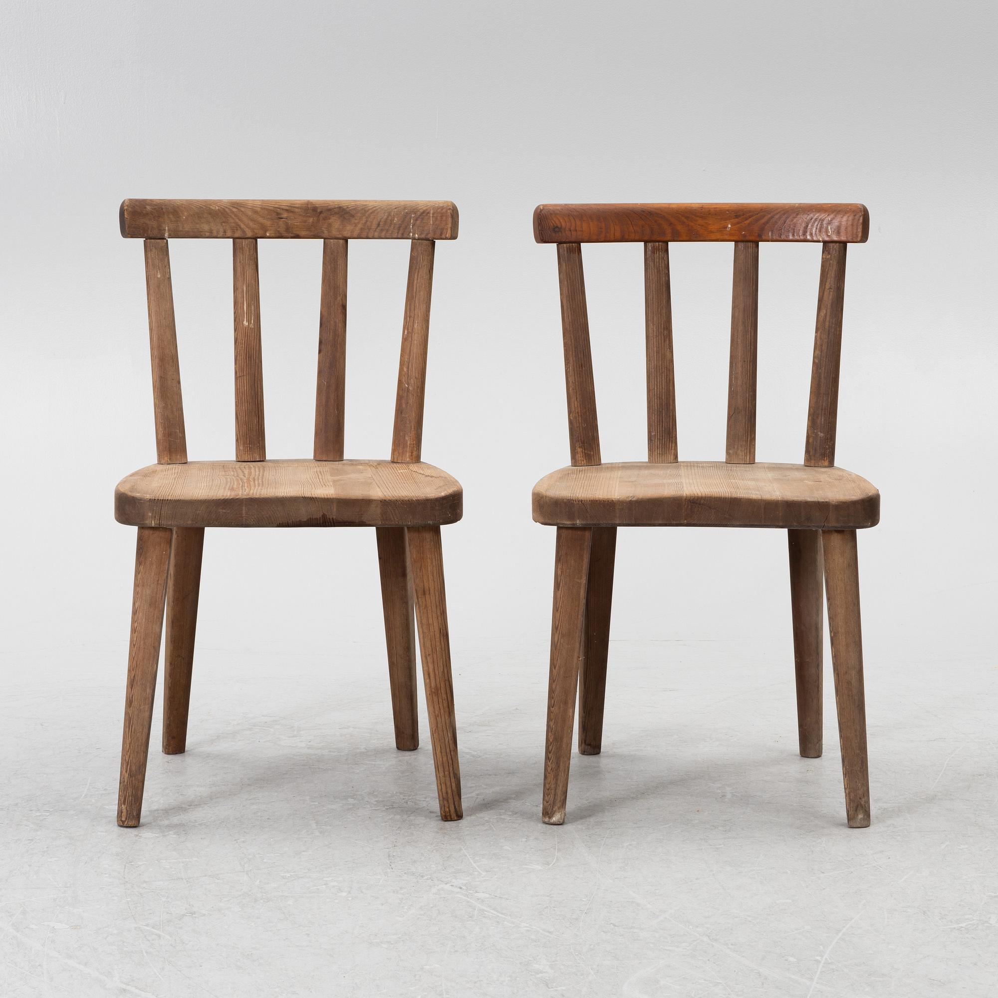 Axel Einar Hjorth, stolar, fyra stycken, "Utö", Nordiska Kompaniet, 1930-tal.