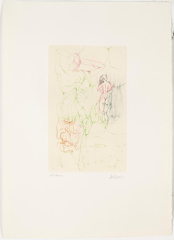 HANS BELLMER, färgakvatint. Signerad och numrerad 65/100.