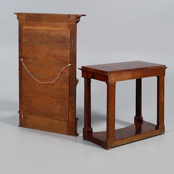 SPEGEL samt KONSOLBORD, 1800-talets mitt.