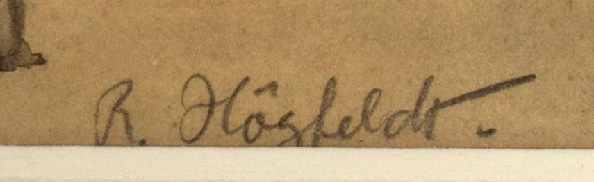ROBERT HÖGFELDT, mixed media signed.