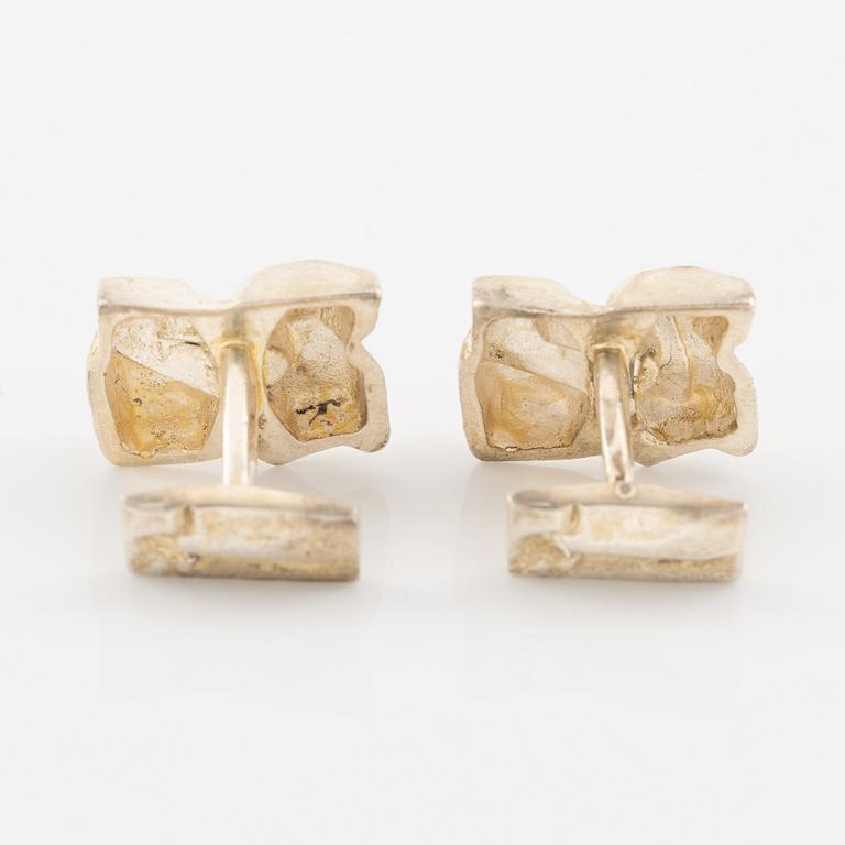 Björn Weckström, manschettknappar, silver. Lapponia 1972.