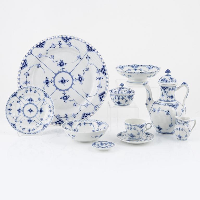 A 38-piece 'Musselmalet' porcelain coffee service, Royal Copenhagen, Denmark.