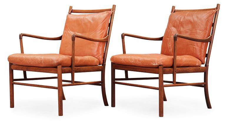 A pair of Ole Wanscher 'Colonial Chair, PJ 149' by Poul Jeppesen, Denmark.