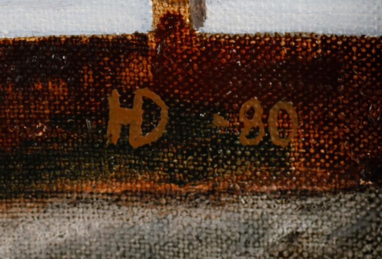 HANS DAHLIN, olja på duk, monogramsign och dat 80.