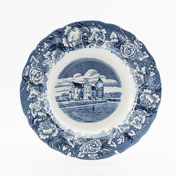 Service pieces 9 dlr "Skånska slott" Rörstrand first half of the 20th century stoneware.