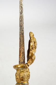 A German hunting sword Hirschfanger, first half / mid 18th century.