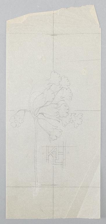 CARL LARSSON, akvarell, sign á tergo.